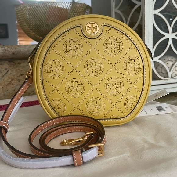 New Tory Burch T Monogram Perforated Leather Circle bag 88170